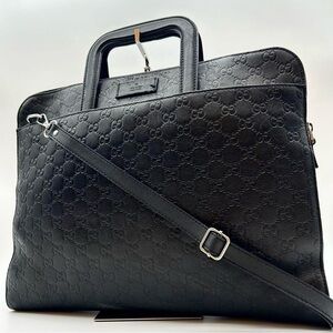 Gucci - Vintage Black Guccissima Laptop Bag
